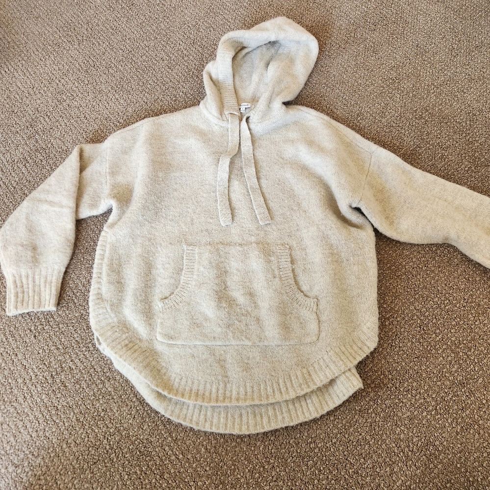 Madewell sweater hoodie cream medium